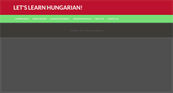 Desktop Screenshot of letslearnhungarian.net